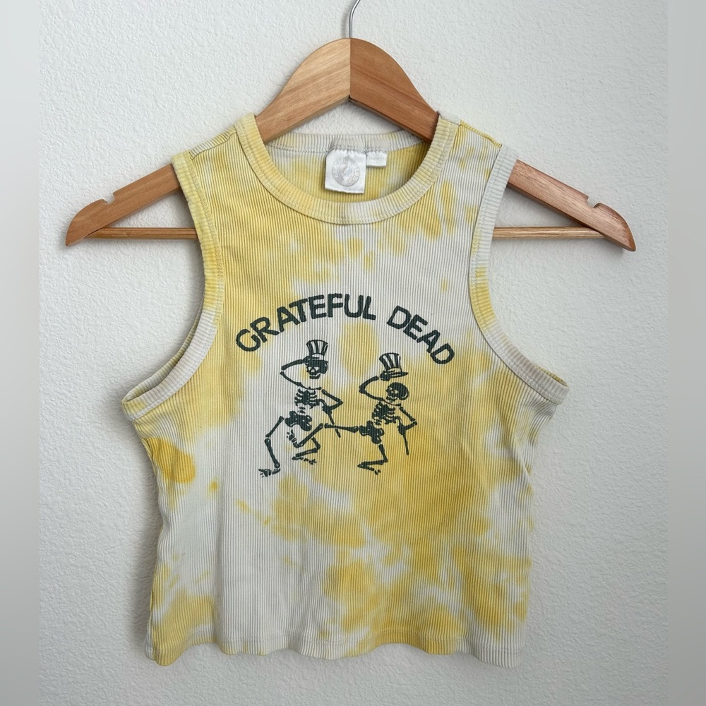 Grateful Dead Tie-Dye Cropped Tank Top - Medium